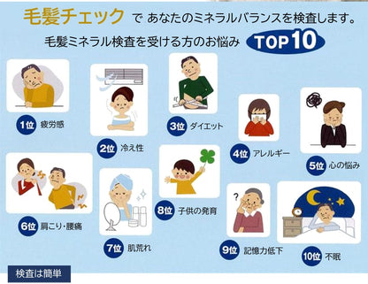 毛髪ミネラル検査29元素（ら・べるびぃ社製）